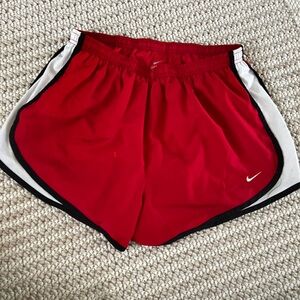 Nike Red and White Shorts